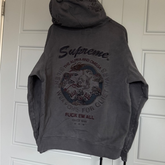 DS Supreme Dragon Overdyed Hooded Sweatshirt - Picture 2 of 10